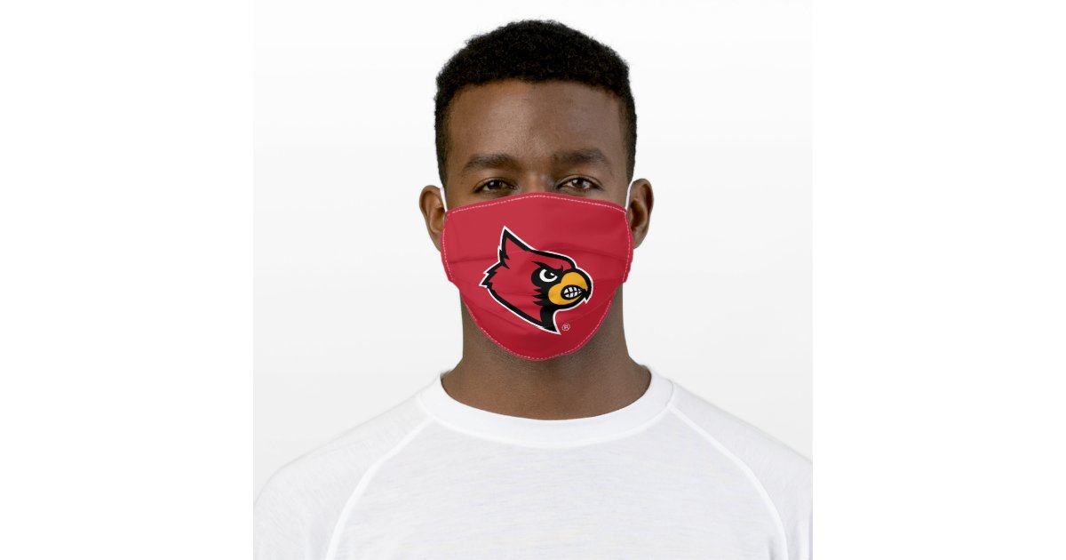 Handcrafted University of Louisville Cardinals adult face mask
