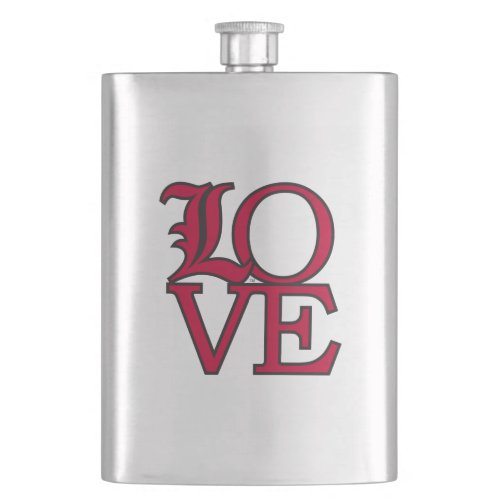 Louisville Cardinals Love Flask