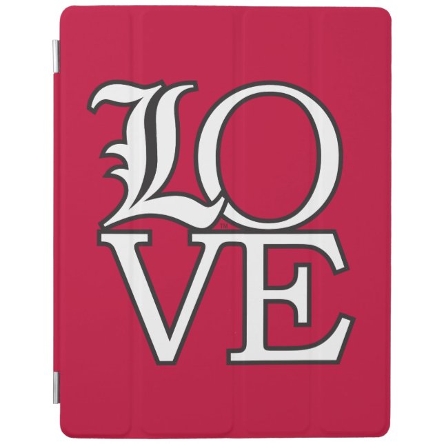 Louisville Cardinals Love iPad Smart Cover (Front)