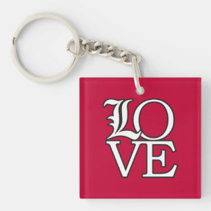Louisville Cardinals Love Keychain