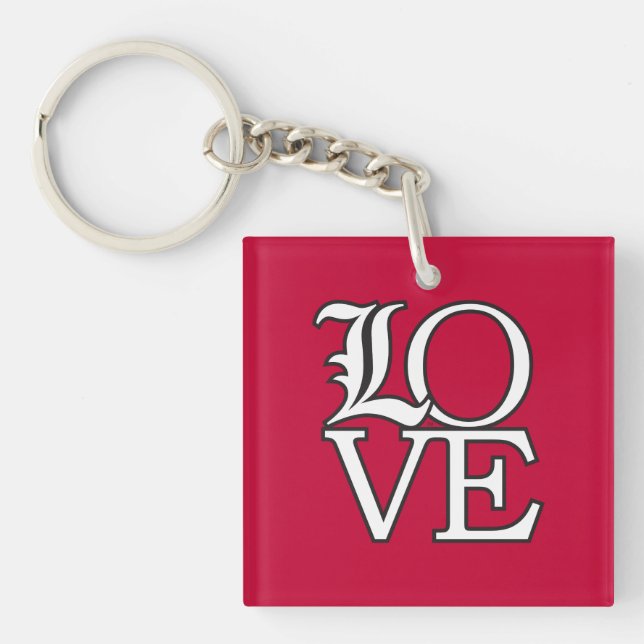 Louisville Cardinals Love Keychain (Front)