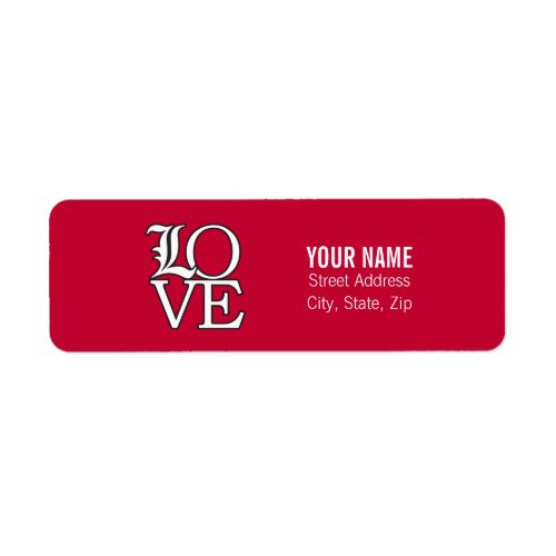 Louisville Cardinals Love Label