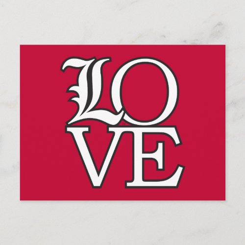 Louisville Cardinals Love Postcard