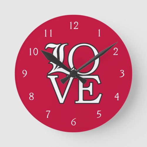 Louisville Cardinals Love Round Clock