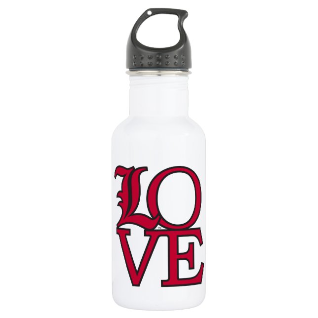 Louisville Cardinals Love Stainless Steel Water Bottle (Front)