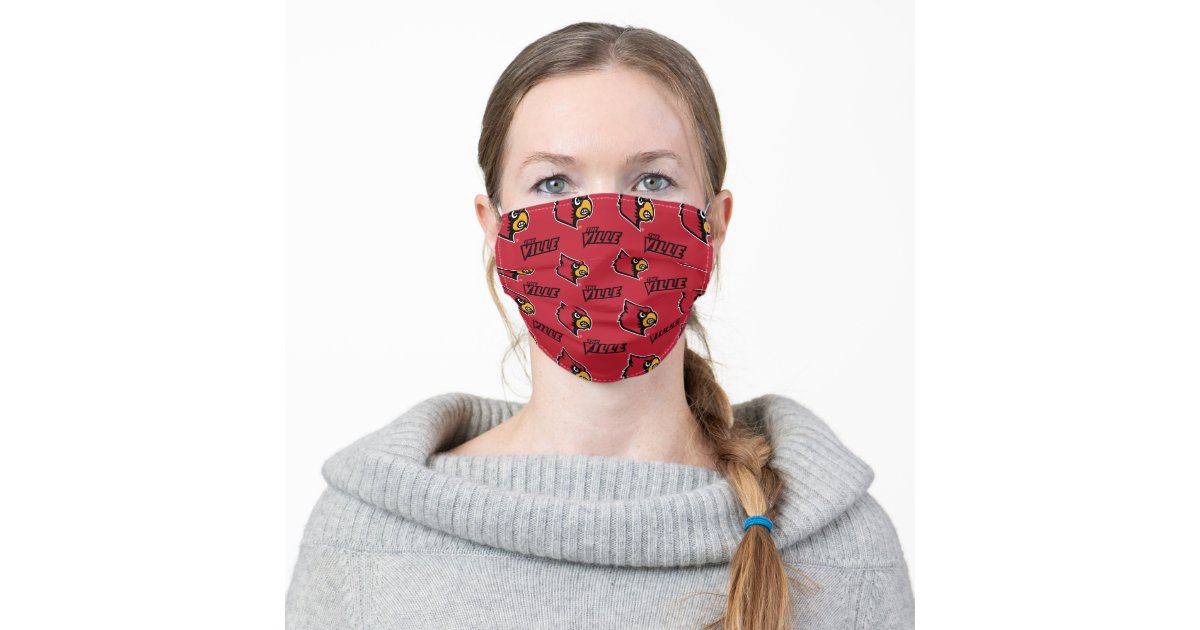 Louisville Cardinals Pattern Adult Cloth Face Mask | Zazzle
