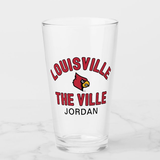 Louisville Cardinals | The Ville Glass (Front)