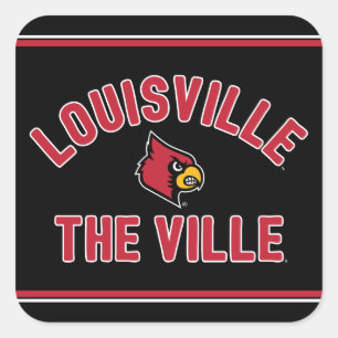 Louisville Cardinals The Ville Square Sticker