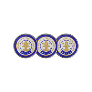Louisville city flag golf ball marker