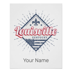 Louisville City Kentucky United States Vintage USA Poster