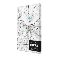 Canvas print Louisville Map  Fine Art Prints & Wall Decorations