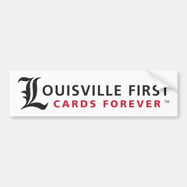 Louisville First, Cards Forever Bumper Sticker (Front)