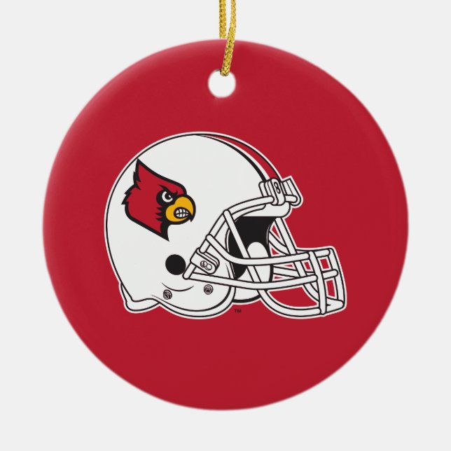 Louisville Football Helmet Ceramic Ornament (Front)