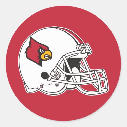 Louisville Football Helmet Classic Round Sticker