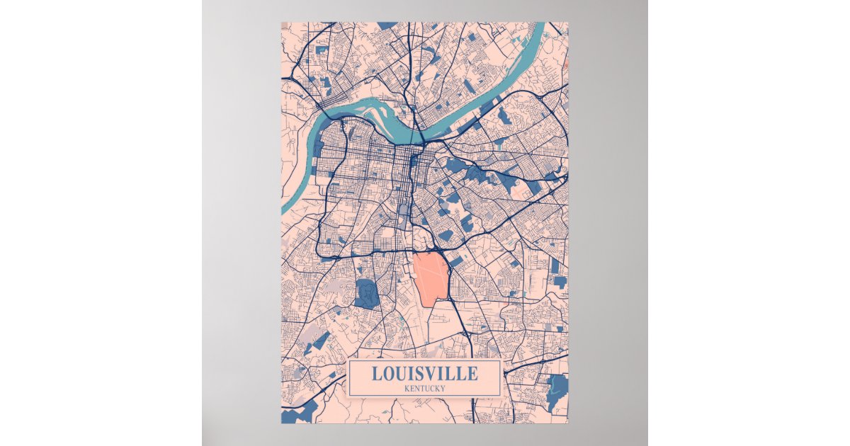 Louisville Map Keychain | Zazzle