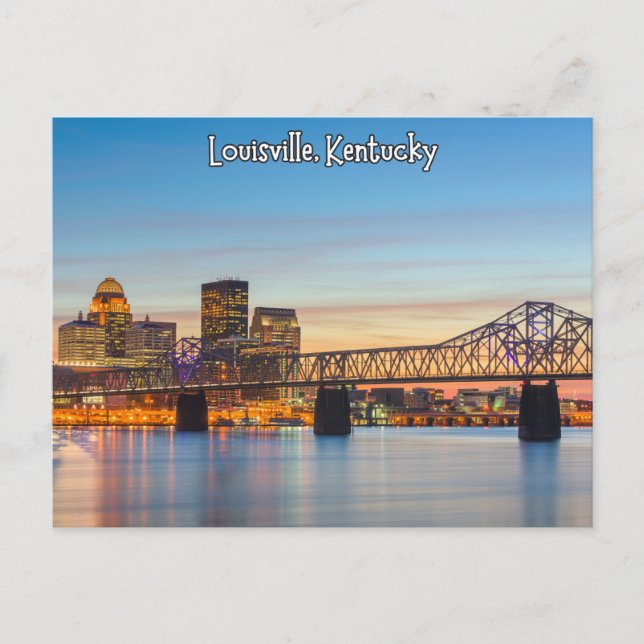 Louisville Kentucky Bridge Postcard (Front)