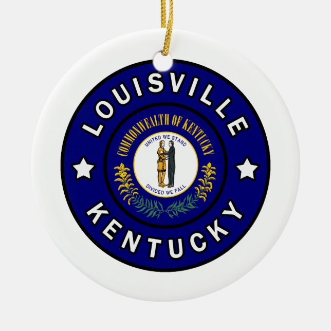 Louisville Kentucky Ceramic Ornament (Front)