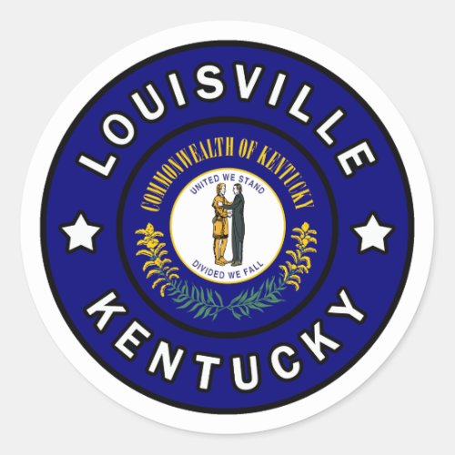 Louisville Kentucky Classic Round Sticker