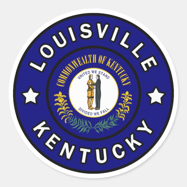 Louisville Kentucky Classic Round Sticker (Front)