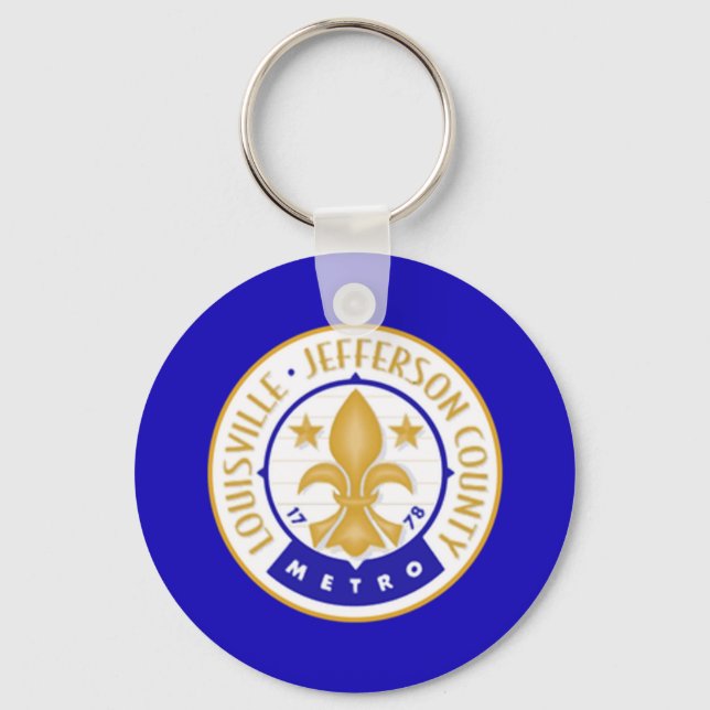Louisville (Kentucky) flag Keychain (Front)