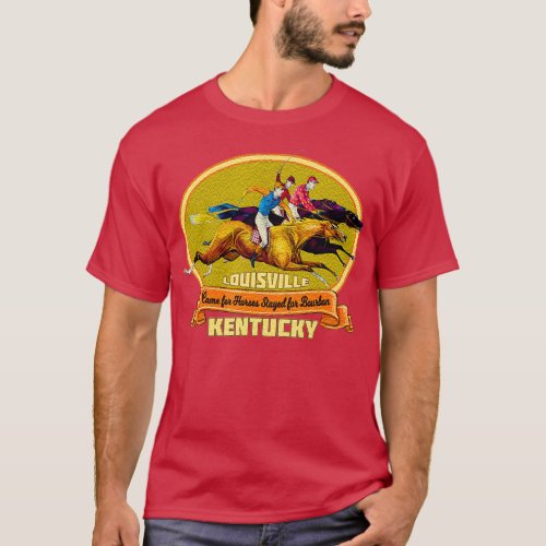 Louisville Kentucky Horse Racing Bourbon Vintage D T_Shirt