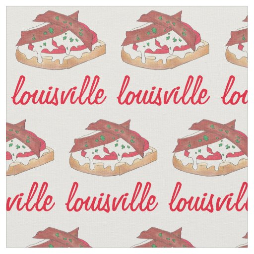Louisville Kentucky Hot Brown Openface Sandwich KY Fabric