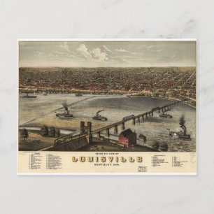 Louisville, Kentucky in 1876 Postcard
