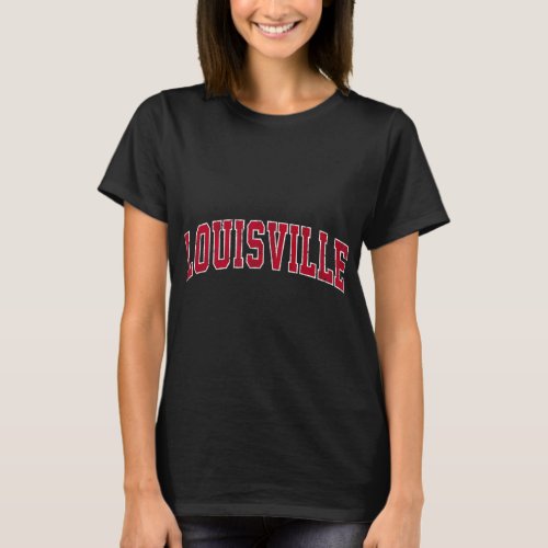 Louisville Kentucky KY Vintage Sports Design Red D T_Shirt