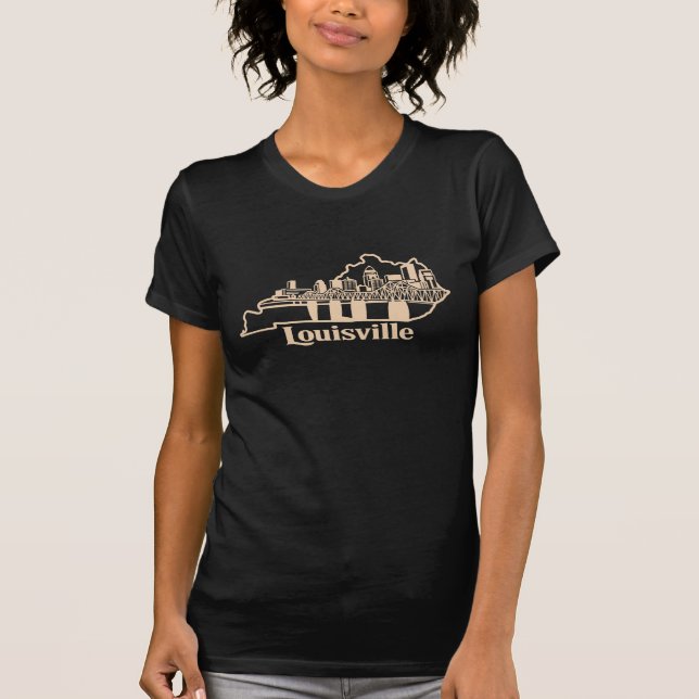 Louisville Kentucky Skyline Shirt - Women's Cut (Front)