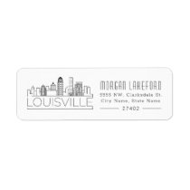 Louisville, Kentucky Stylized Skyline Luggage Tag, Zazzle