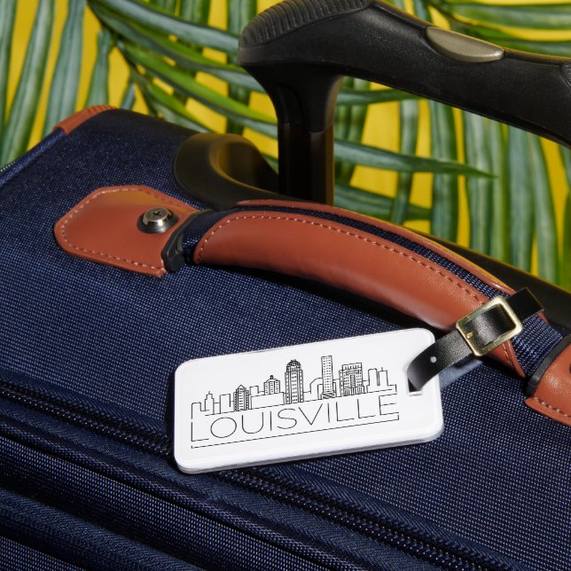 Louisville, Kentucky Stylized Skyline Luggage Tag