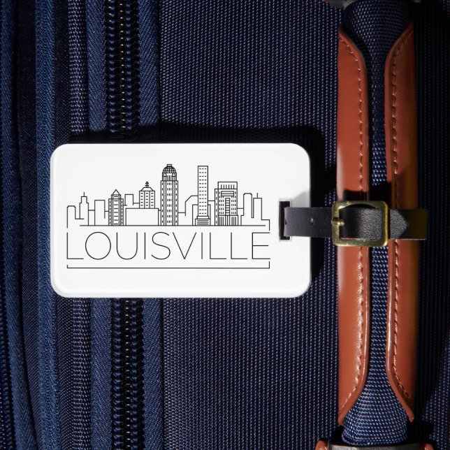 Louisville, Kentucky Stylized Skyline Luggage Tag | Zazzle