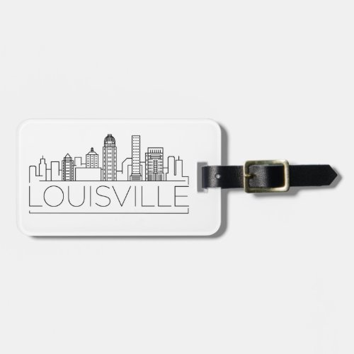 Louisville Kentucky Stylized Skyline Luggage Tag