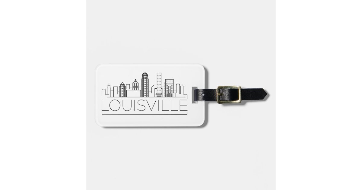 Louisville, Kentucky Stylized Skyline Luggage Tag | Zazzle