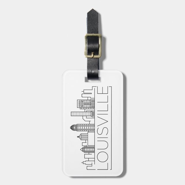 Louisville, Kentucky Stylized Skyline Luggage Tag, Zazzle