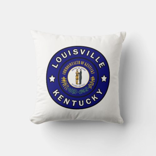 Louisville Kentucky Throw Pillow