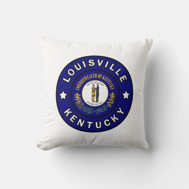 Louisville Kentucky Throw Pillow (Front)