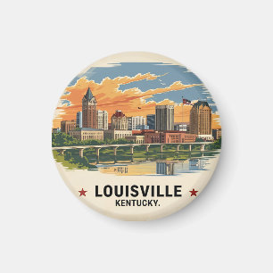 Louisville Kentucky USA Skyline Magnet