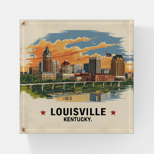 Louisville Kentucky USA Skyline Paperweight