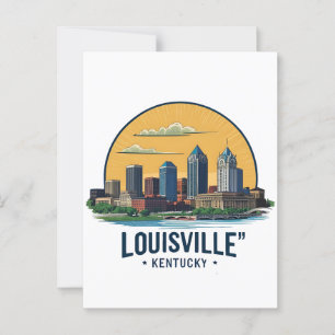 Louisville Kentucky USA Skyline Postcard