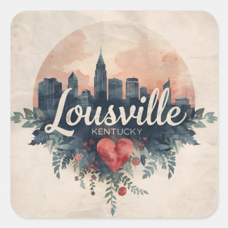 Louisville Kentucky USA Skyline Square Sticker