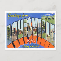 Louisville, Kentucky Vintage Big Letters Postcard