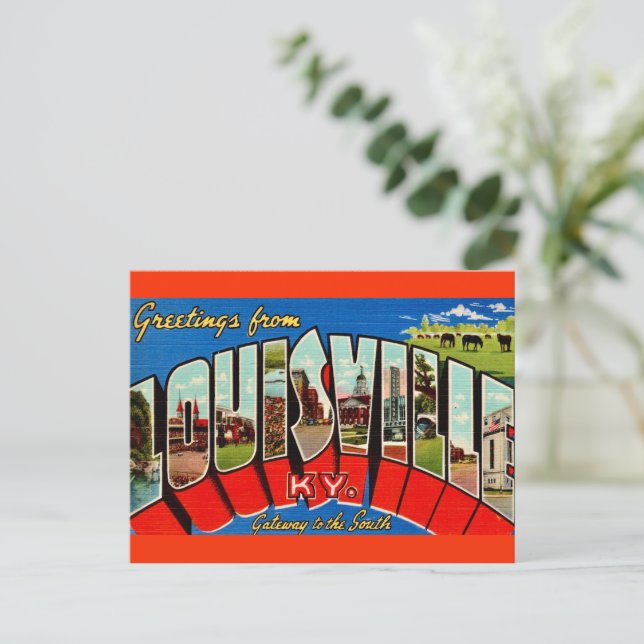 Louisville KY Greeting Postcard (Standing Front)