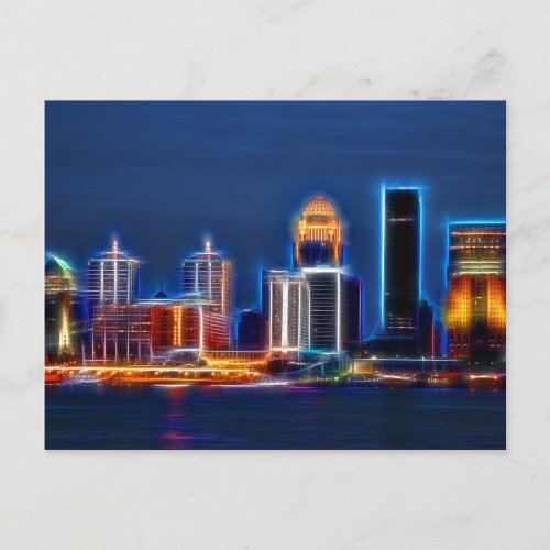 Louisville Ky Skyline Postcard