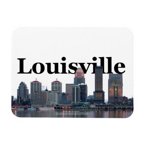 Louisville KY Skyline with Louisville in the Sky Magnet