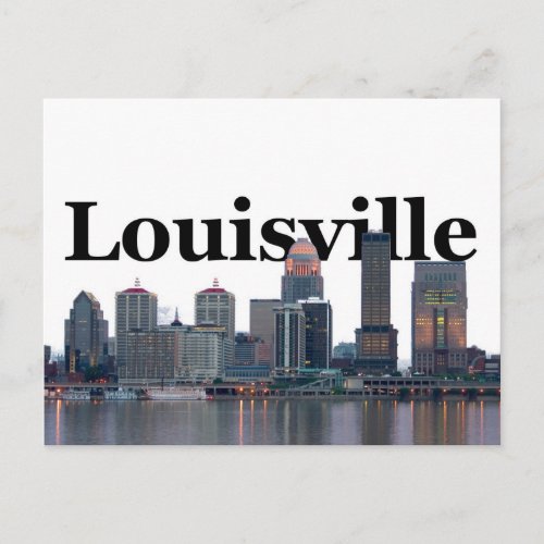 Louisville KY Skyline with Louisville in the Sky Postcard