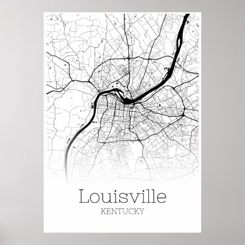 Louisville Map _ Kentucky _ City Map Poster