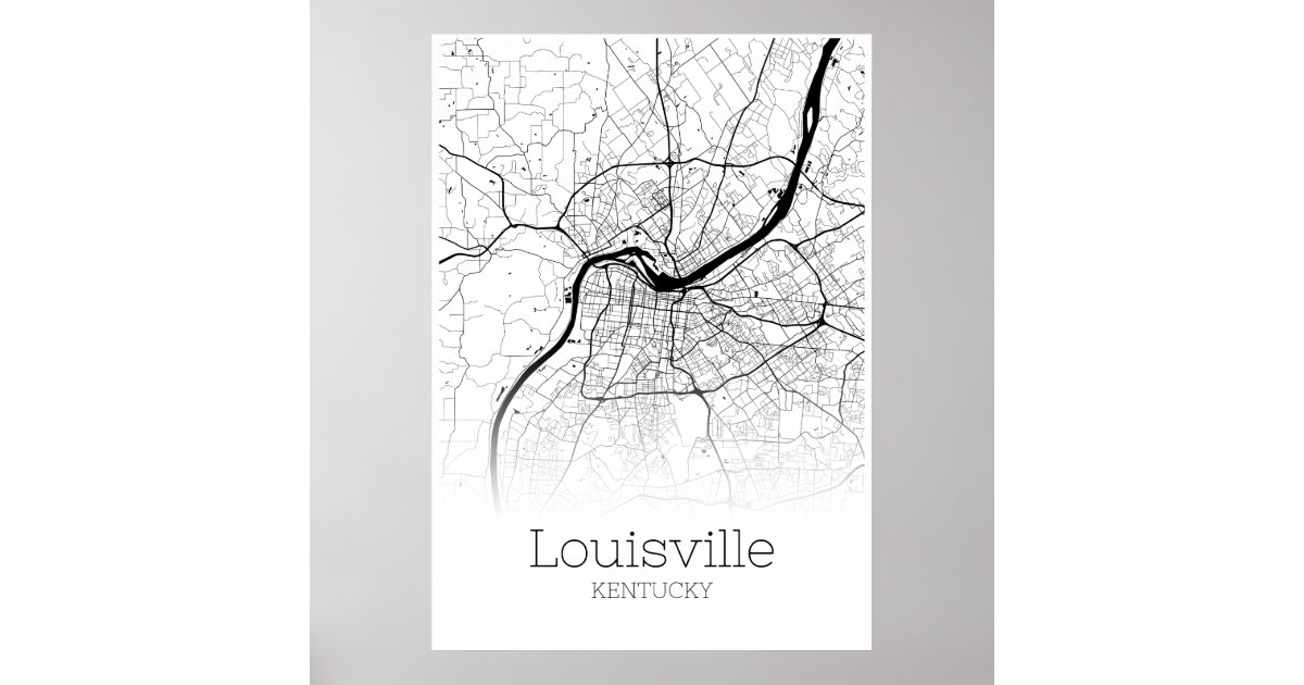 Louisville Kentucky City Street Map Blueprints Fleece Blanket by