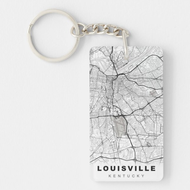 Louisville Map Keychain (Front)