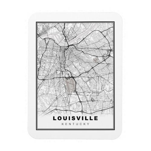 Louisville Map Magnet